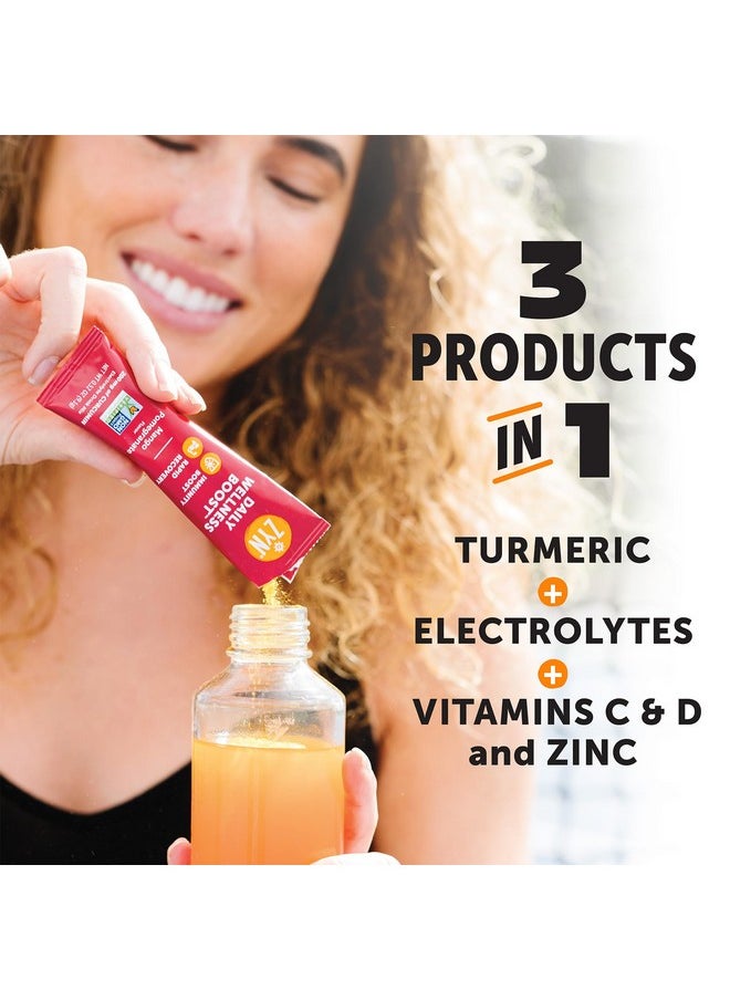 Zyn Electrolytes Powder Hydration Packets With Vitamins, Zinc & Turmeric Curcumin For Gut Health, Immune Support, Low Sugar Electrolyte Drink Mix Packets With Piperine, Mango Pomegranate, 16 Pack