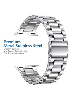 Lerobo Compatible for Apple Watch Band 38mm 41mm 40mm 44mm 42mm 45mm 49mm,Stainless Steel Metal Band for Apple with 2 Pack Protective Case for Series 9/8/7/6/5/4/3/2/1/SE/SE2/Ultra/Ultra2 Men Women  - Image 2