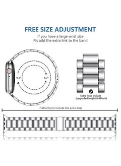 Lerobo Compatible for Apple Watch Band 38mm 41mm 40mm 44mm 42mm 45mm 49mm,Stainless Steel Metal Band for Apple with 2 Pack Protective Case for Series 9/8/7/6/5/4/3/2/1/SE/SE2/Ultra/Ultra2 Men Women  - Image 4