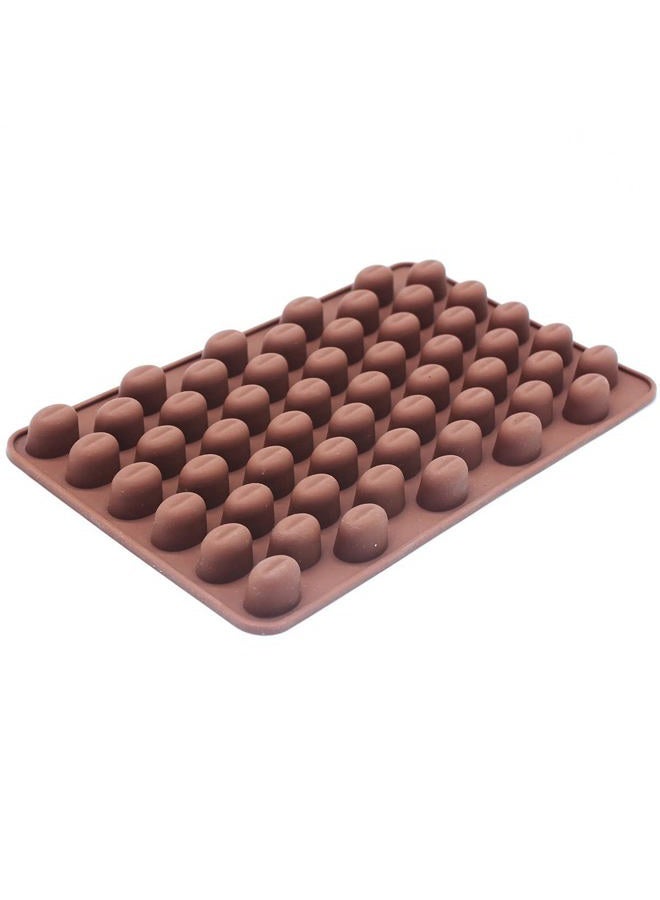 X-Haibei Coffee Beans Chocolate Candy Ice Cube Cake Decoration Silicone Bakeware Mould Dia. 0.6inch - Image 4