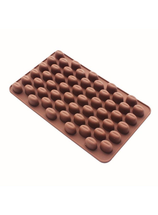 X-Haibei Coffee Beans Chocolate Candy Ice Cube Cake Decoration Silicone Bakeware Mould Dia. 0.6inch - Image 2