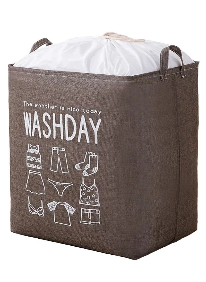 Deo King Foldable Waterproof Drawstring Clothes Storage Basket 10L - Image 1