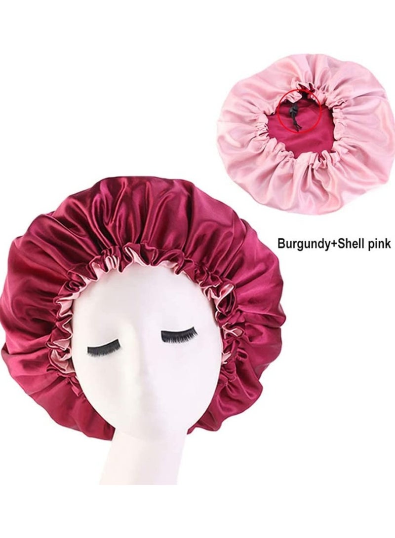 ORiTi Women's Adjustable Reversible Satin Bonnet Soft Double Sided Sleep Cap Protects Natural Hair  - Image 2
