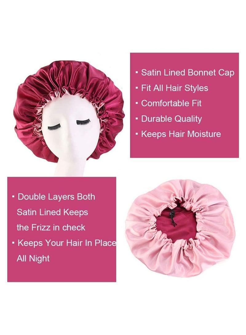 ORiTi Women's Adjustable Reversible Satin Bonnet Soft Double Sided Sleep Cap Protects Natural Hair  - Image 4