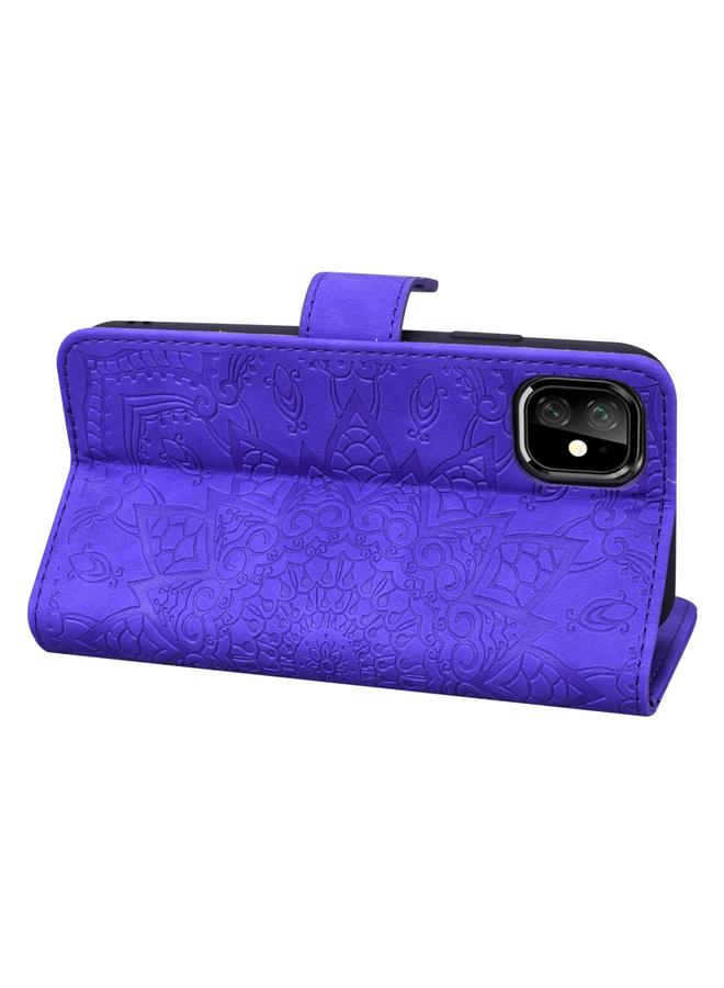 زبون جراب لهاتف iPhone 11 Pro Max بتصميم جلد العجل مزدوج الطي مع محفظة وحامل وفتحات للبطاقات - Image 4