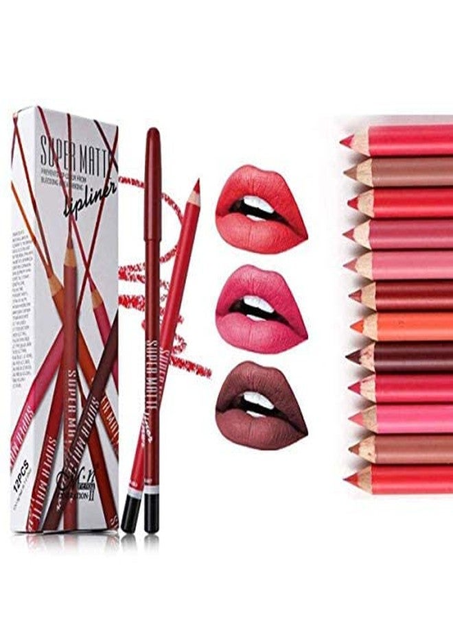 Me Now Super Matte Lipliner (Pack of 12) 1.5gX12Pcs Mix Colors with free Mars Lip/Eye Liner Pencil - Image 3