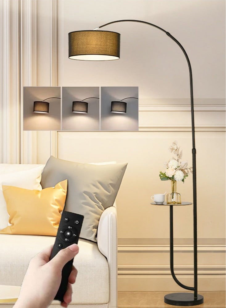 Enjoylifeme Three-Color Dimmable Vertical Floor Lamp With Warm Light Pure Natural Marble Base with Coffee Table Tray - with Remote Control Time Switch 70X185 CM - Image 1