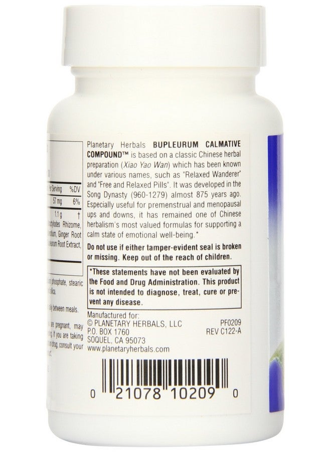 PLANETARY HERBALS Bupleurum Calmative Compound Tablets 60 Count - Image 4
