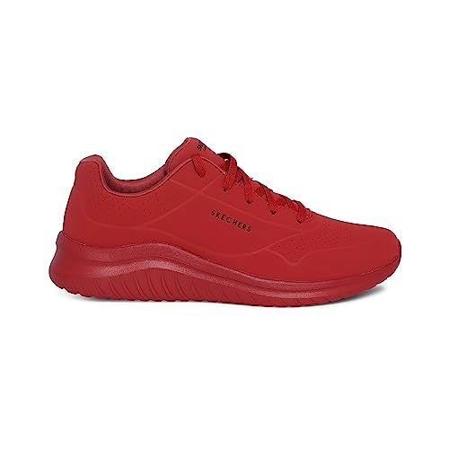 Skechers Mens Ultra Flex 2.0 Casual Shoes Vegan Air-Cooled Memory Foam Insole and Lightweight Midsole Red - 6 UK (232209) - Image 1
