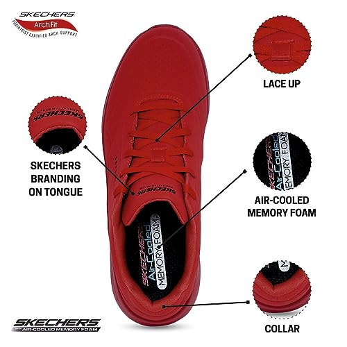 Skechers Mens Ultra Flex 2.0 Casual Shoes Vegan Air-Cooled Memory Foam Insole and Lightweight Midsole Red - 6 UK (232209) - Image 4