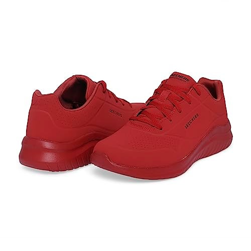 Skechers Mens Ultra Flex 2.0 Casual Shoes Vegan Air-Cooled Memory Foam Insole and Lightweight Midsole Red - 6 UK (232209) - Image 5
