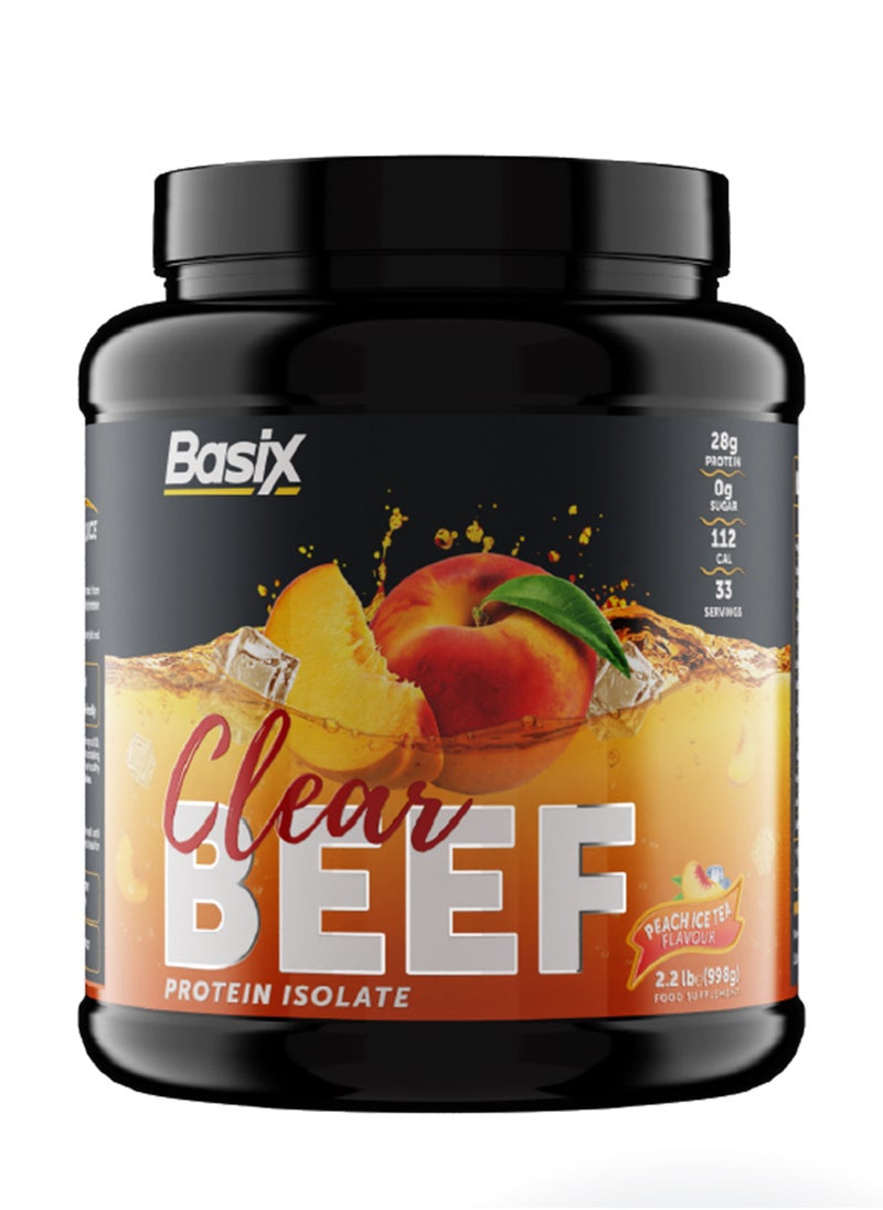 Basix Beef Protein Isolate Peach Ice Tea Flavour 2.2lb  - Image 1