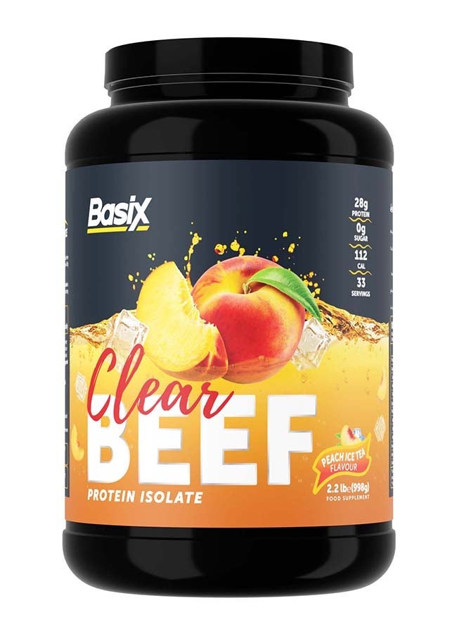 Basix عزل بروتين اللحم بنكهة شاي الخوخ المثلج 2.2 رطل - Image 1