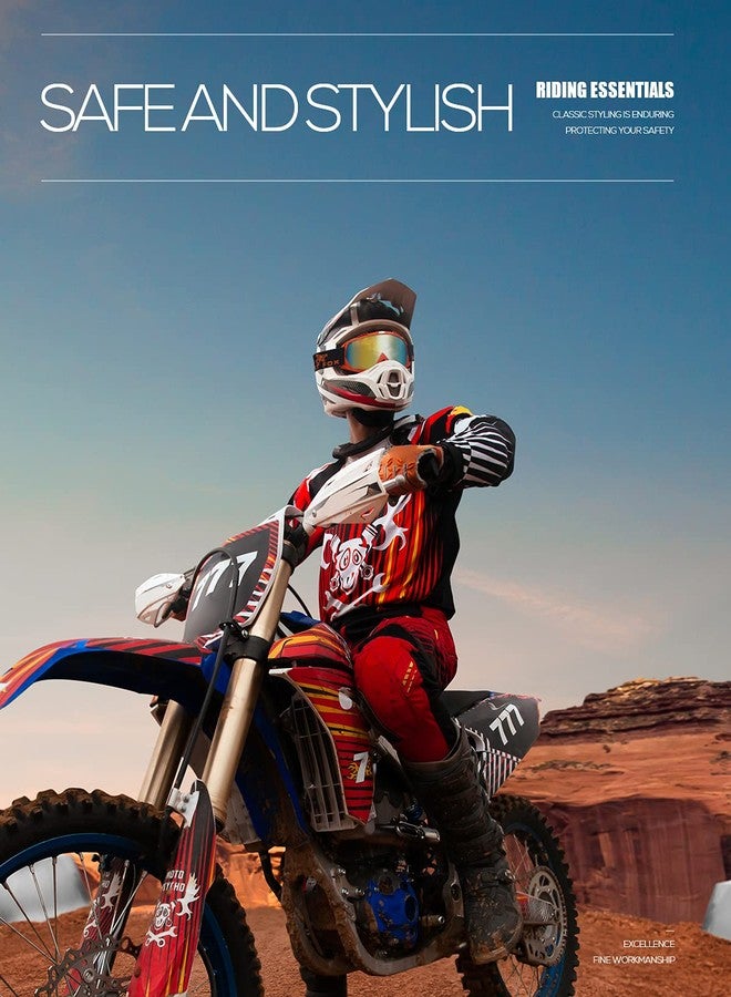 BATFOX نظارات باتفوكس للدراجات النارية ATV معدات الدراجات النارية ركوب موتوكروس دراجة ترابية 4 عجلات MX DH ملحقات نظارات للرجال والنساء والشباب حماية UV400 مضادة للغبار حزام مضاد للانزلاق - Image 3