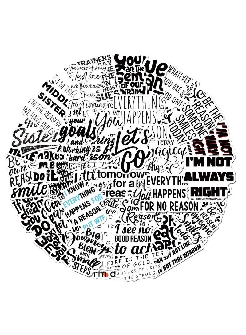 100PCS Inspirational Words Stickers, Laptop Stickers, Stickers Kids, Waterproof Vinyl Motivational Stickers for Teens Students Teachers Adults, Positive Quote Stickers for Water Bottle Journaling Scrapbook Laptop - Image 1