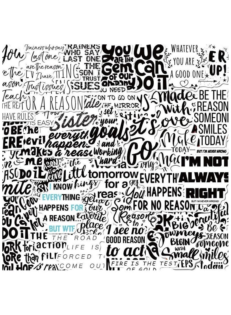 100PCS Inspirational Words Stickers, Laptop Stickers, Stickers Kids, Waterproof Vinyl Motivational Stickers for Teens Students Teachers Adults, Positive Quote Stickers for Water Bottle Journaling Scrapbook Laptop - Image 3