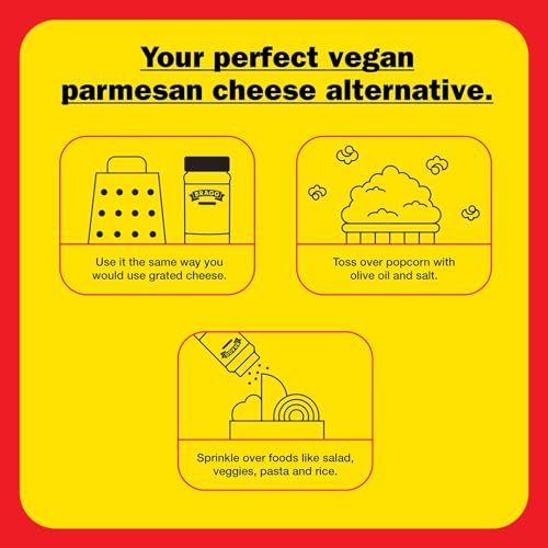 Bragg Premium Nutritional Yeast Seasoning - Vegan, Gluten Free – Good Source of Protein & Vitamins – Nutritious Savory Parmesan Cheese Substitute (Original, 12 Ounce (Pack of 1)) - Image 4