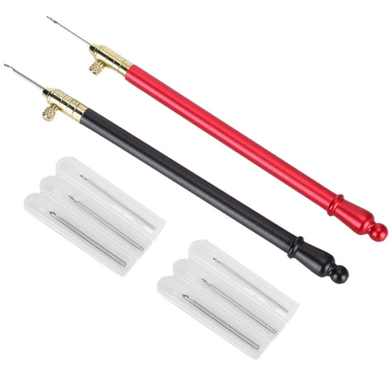 Embroidery Crochet Hook Stainless Steel Handle French Tambour Beading Sequins Sewing Craft Tool - Image 3