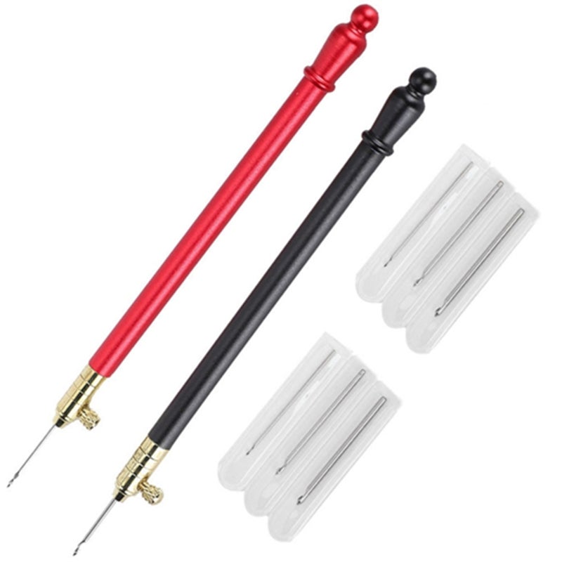 Embroidery Crochet Hook Stainless Steel Handle French Tambour Beading Sequins Sewing Craft Tool - Image 1