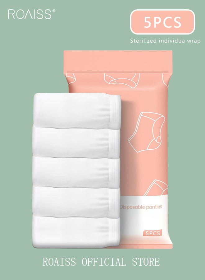 5 Pack Women's Disposable Briefs - High Stretch, Mid-Waist, Sterile, Soft Underwear - Image 2