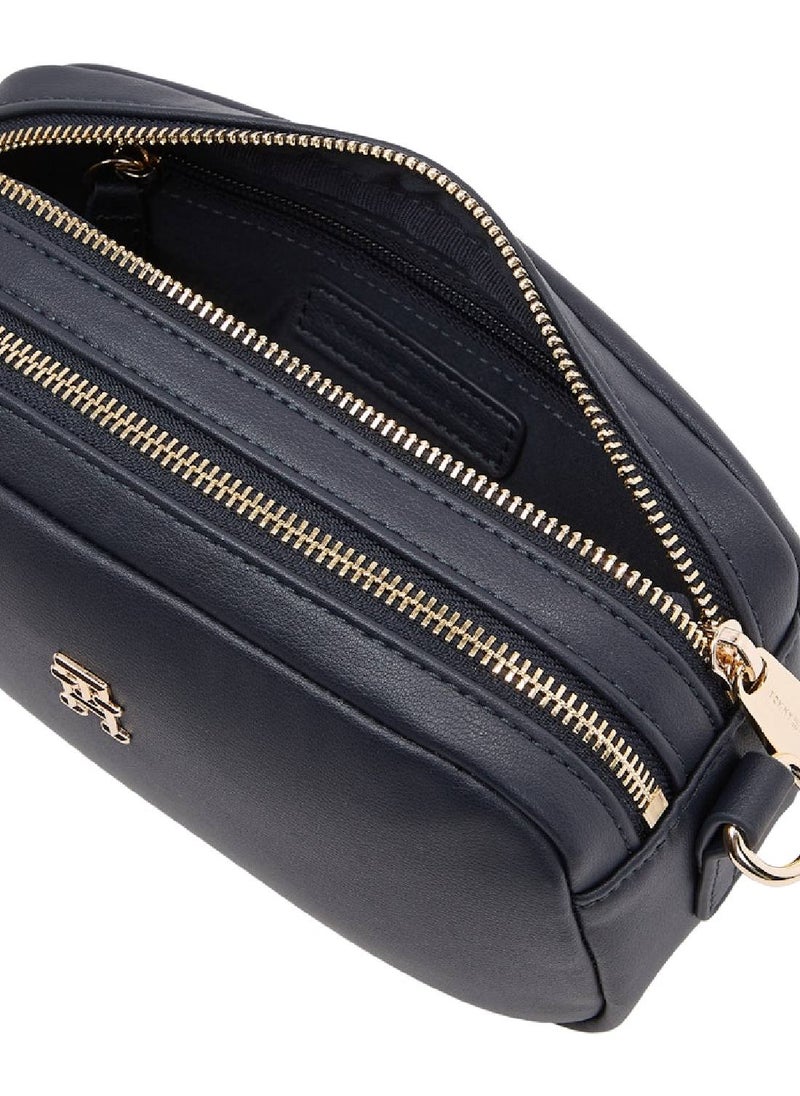 TOMMY HILFIGER Women's TH Monogram Plaque Camera Bag - Polyester Blend, Blue  - Image 2