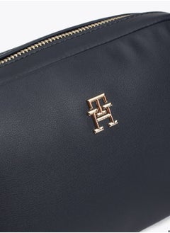 TOMMY HILFIGER Women's TH Monogram Plaque Camera Bag - Polyester Blend, Blue  - Image 4