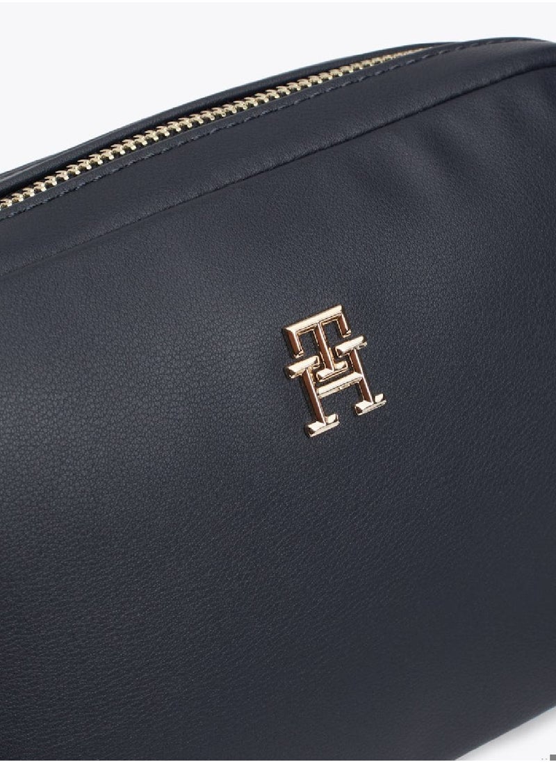 TOMMY HILFIGER Women's TH Monogram Plaque Camera Bag - Polyester Blend, Blue  - Image 4