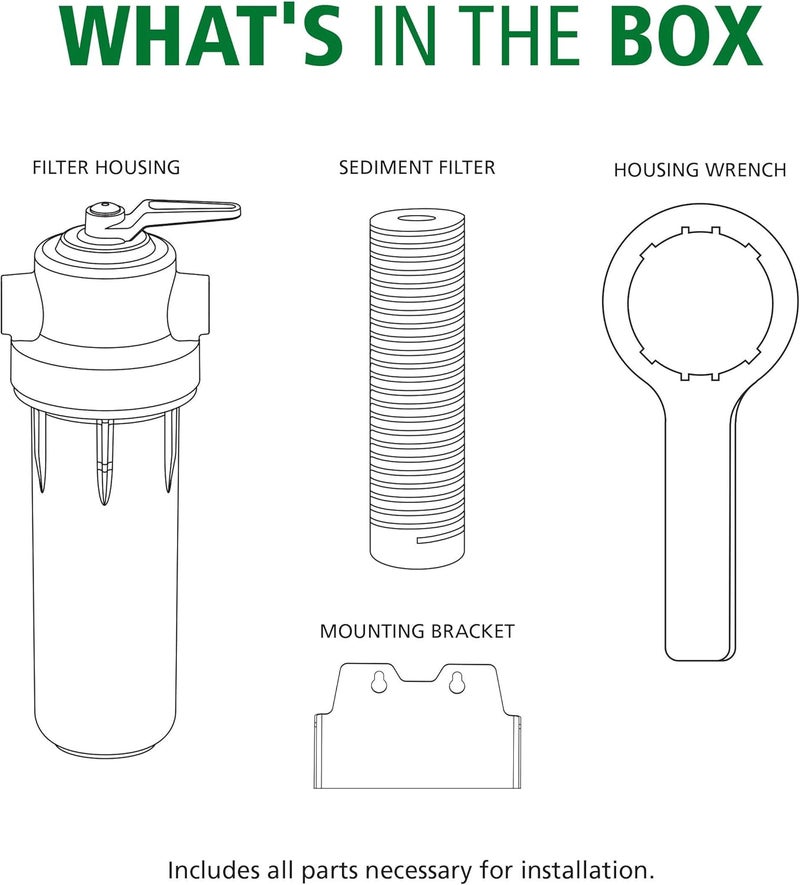 AO Smith Whole House Water Sediment Filter - Valve-in-Head Single-Stage Filtration System - NSF Certified - AO-WH-PREV - Image 1