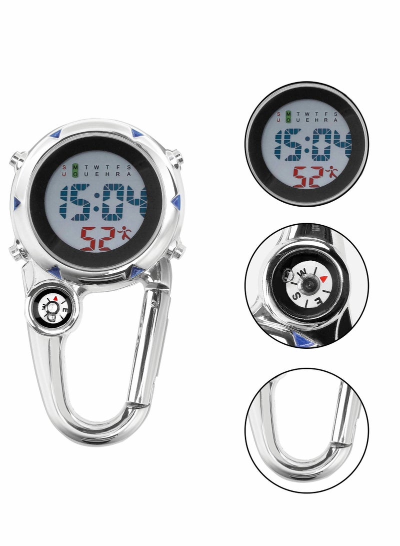 KASTWAVE Carabiner Digital Watch, Clip on Quartz Watch, Waterproof and Shockproof Pocket Fob Watch - Image 4