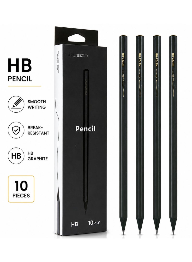 NUSIGN 10-Piece HB Graphite Pencils - Image 1