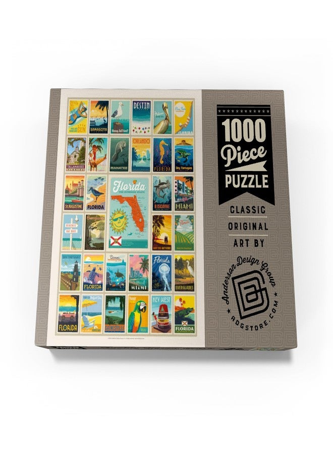 MyPuzzle.com ماي بازل فلوريدا: ملصق مطبوع متعدد الصور، تصميم كلاسيكي - أحجية تركيب الصور المميزة 1000 قطعة للبالغين - Image 4