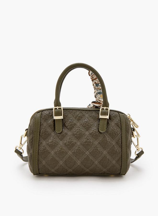 Le Confort Quilted Tote Bag With Scarf Accent - Image 5
