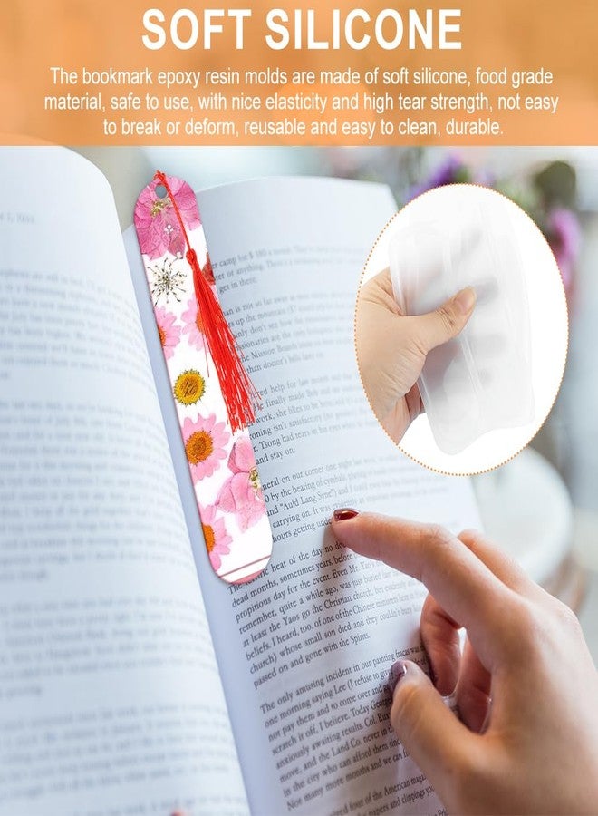 HONUTIGE Silicone Bookmark Molds - Reusable Resin Molds with 20pcs Tassels for Epoxy Casting - Image 4