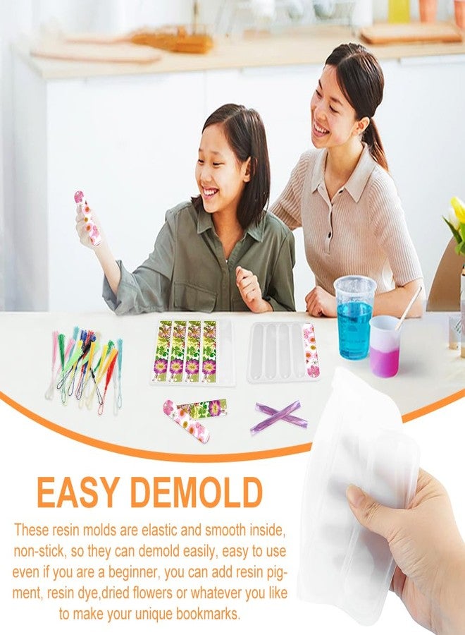 HONUTIGE Silicone Bookmark Molds - Reusable Resin Molds with 20pcs Tassels for Epoxy Casting - Image 3