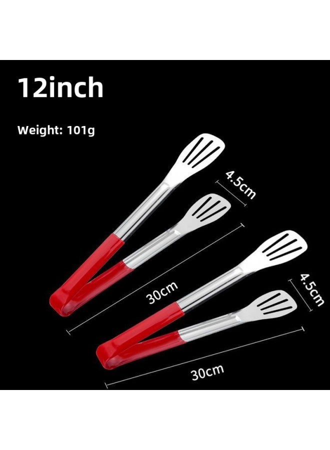 Ll304 Stainless Steel Kitchen Food Clip Steak Clip Barbecue Clip Steamed Bread Clip Fried Fish Fried Thick-Color:Two Special Anti-scalding 12-inch Models ()✓  - Image 1