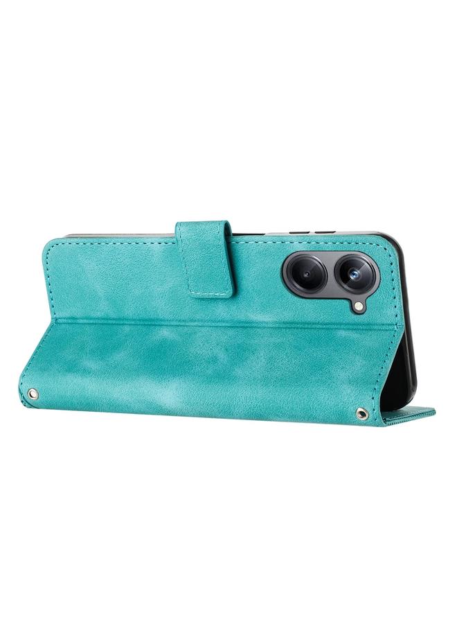 S-TOP Case For Realme 10 Pro 5G Dream Triangle Leather Phone Case with Lanyard - Image 4