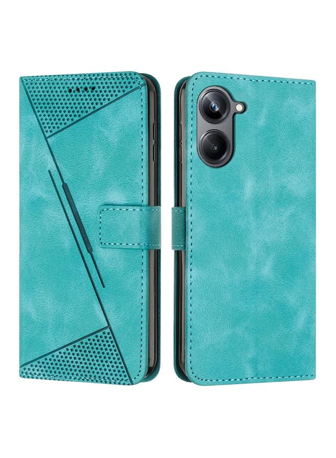 S-TOP Case For Realme 10 Pro 5G Dream Triangle Leather Phone Case with Lanyard - Image 1