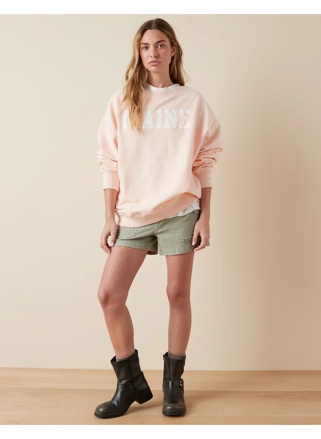 امريكان ايجل AE Oversized Maine Graphic Sweatshirt
