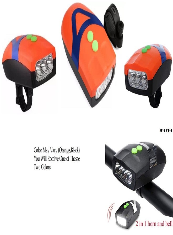 Wavva® Cycle Light (3 Modes) + Cycle Bell Siren Hooter Cycle Bell for Bicycle for Kids Adults Cycle Horn and Light (Multicolor) - Image 2