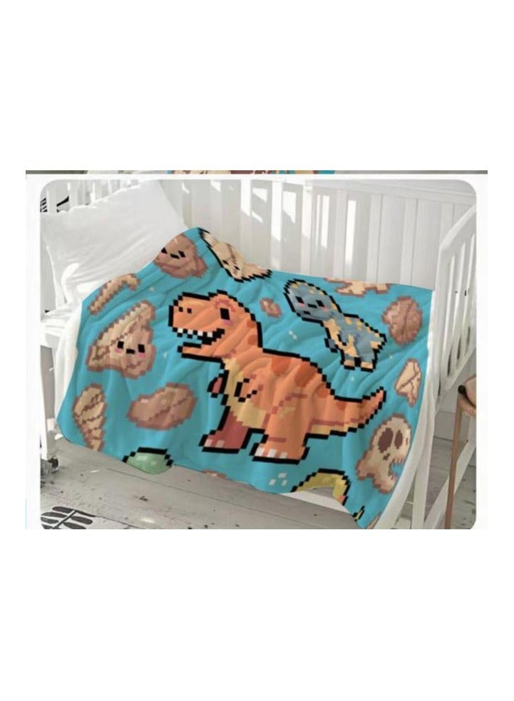 general Children's or student cartoon flannel thin blanket (warm and comfortable, suitable for sleep, games) 100cm*150cm - 758 - Image 1