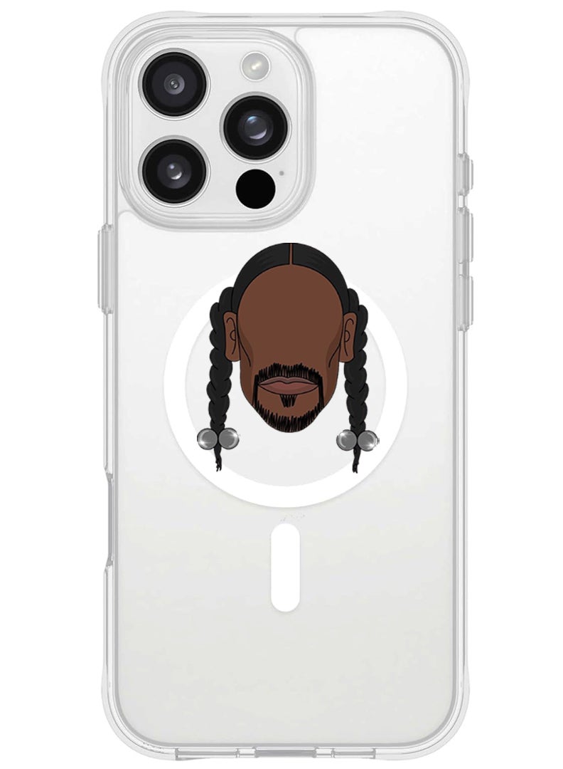 Theodor iPhone 16 Pro Magsafe Magnetic Case for iPhone Compatible with Wireless Charging, Shockproof Phone Bumper Cover - snoop dog - Image 1