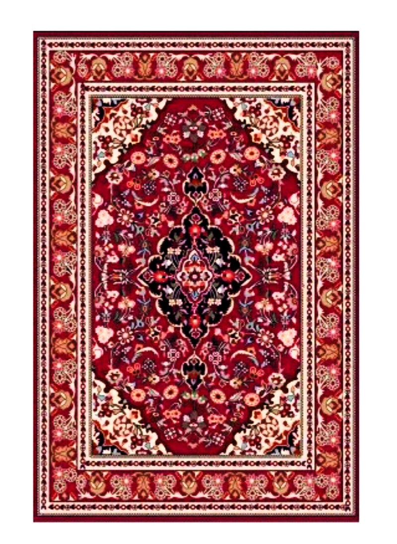 Generic - Multi-Purpose Mousepad with Oriental Persian Carpet Design, Coffee Mat, V60 Mat, Mouse Pad, Anti Slip, Anti Moisture, Heat Resistant Multi Purpose Table Mat - Vintage Mouse Rug - Image 1