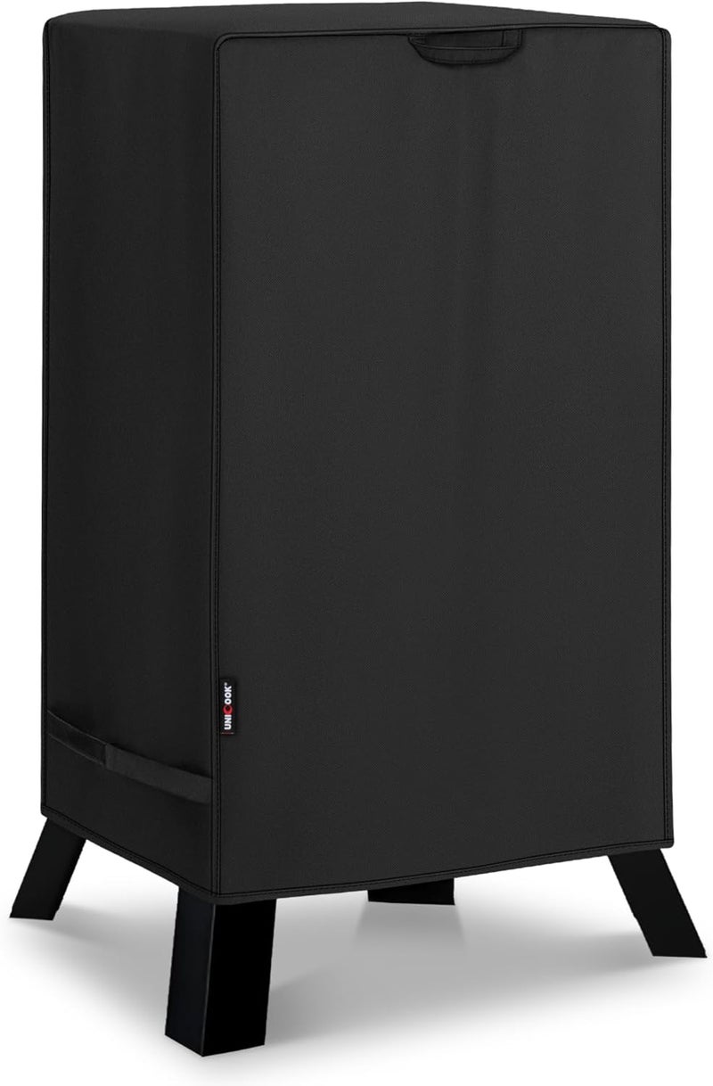 Unicook 40 Inch Smoker Cover for Masterbuilt, Outdoor Electric BBQ Smoker Grill Cover Heavy Duty Waterproof Fade Resistant, 23" W x 17" D x 39" H, Black Local & cross border ship compatible - Image 1