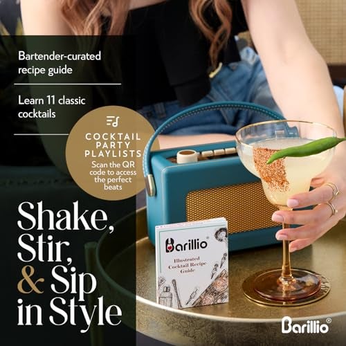 barillio 24 Oz Crystal Cocktail Mixing Glass | Seamless Lead-Free Crystal, Weighted Base Stirring Pitcher - Image 5