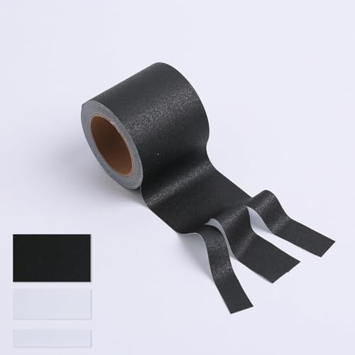 THAMIAO 2Inch Wide Self-Adhesive Matte Book Binding Tape - 33 FT Black Cloth Tape | for Repairing/Reinforcing/Protecting Old & Antique Books, Cable Management & Packaging (Black White) - Image 4