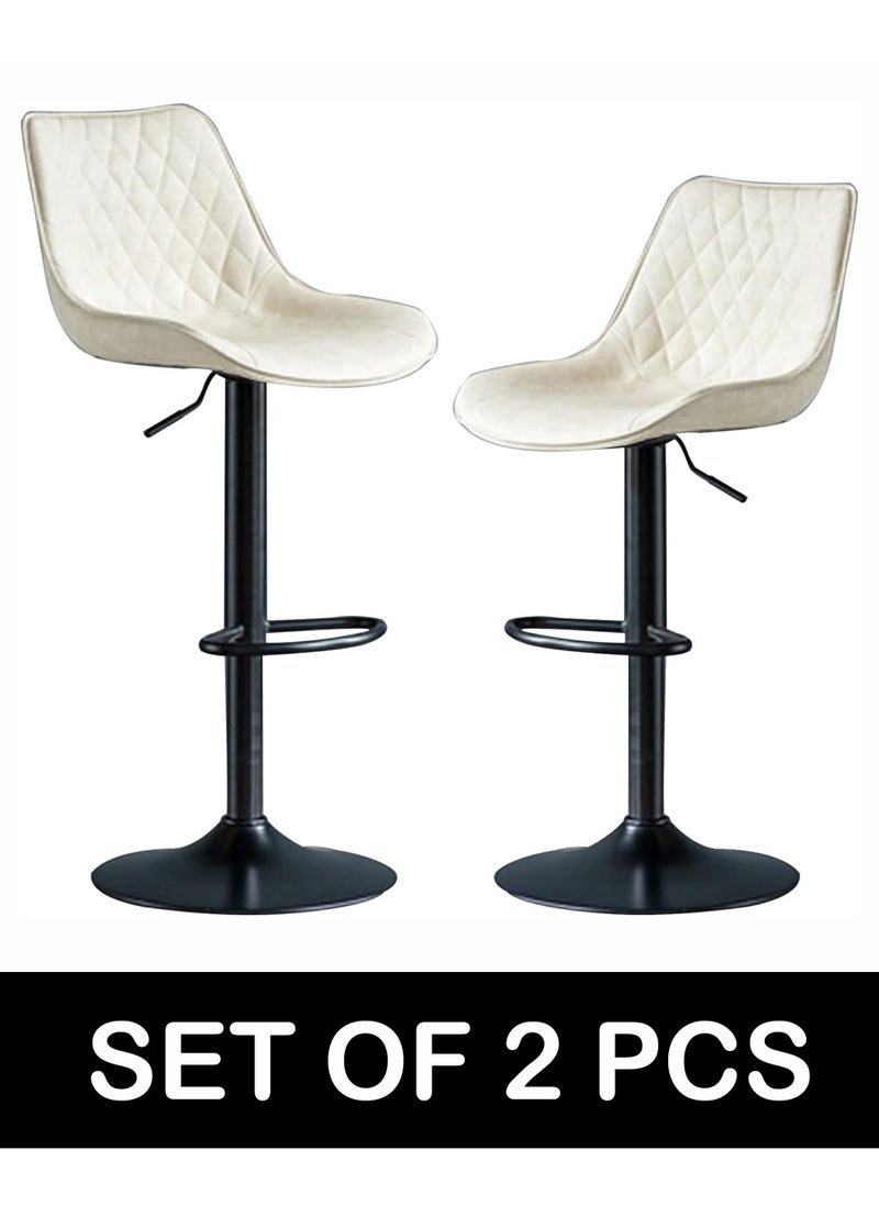 Living Set of 2 Adjustable Barstools Swivel Counter Stools Faux Leather Bar Chairs,3 Mins Quick Assembly, Loads Up to 300lbs  - Image 5
