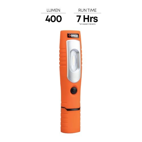 Groz Rechargeable 360° Swivel Work Light | 7 SMDs + 3W LED | Unique Swivel Design with Hooks | Durable Weatherproof Construction | Micro USB Port | LED/360 - Image 2