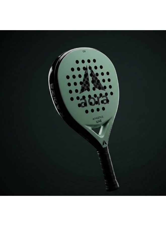 Aora Paddle Tennis Racket 12K Carbon Fiber Sage – Professional-Grade Paddle Tennis Racket for Speed, Stability & Control, Featuring Balanced Frame Design, Vibration Reduction System & Comfortable Anti-Slip Grip - Image 5