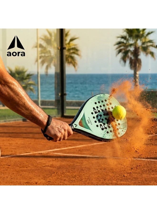 Aora Paddle Tennis Racket 12K Carbon Fiber Sage – Professional-Grade Paddle Tennis Racket for Speed, Stability & Control, Featuring Balanced Frame Design, Vibration Reduction System & Comfortable Anti-Slip Grip - Image 3