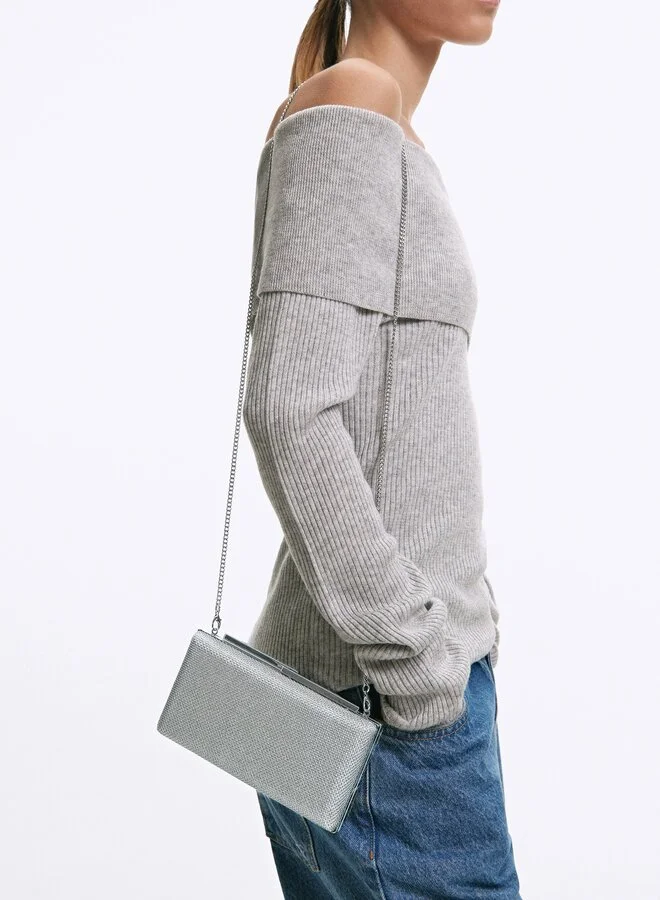 بارفوا حقيبة يد للحفلات مع مقبض سلسلة